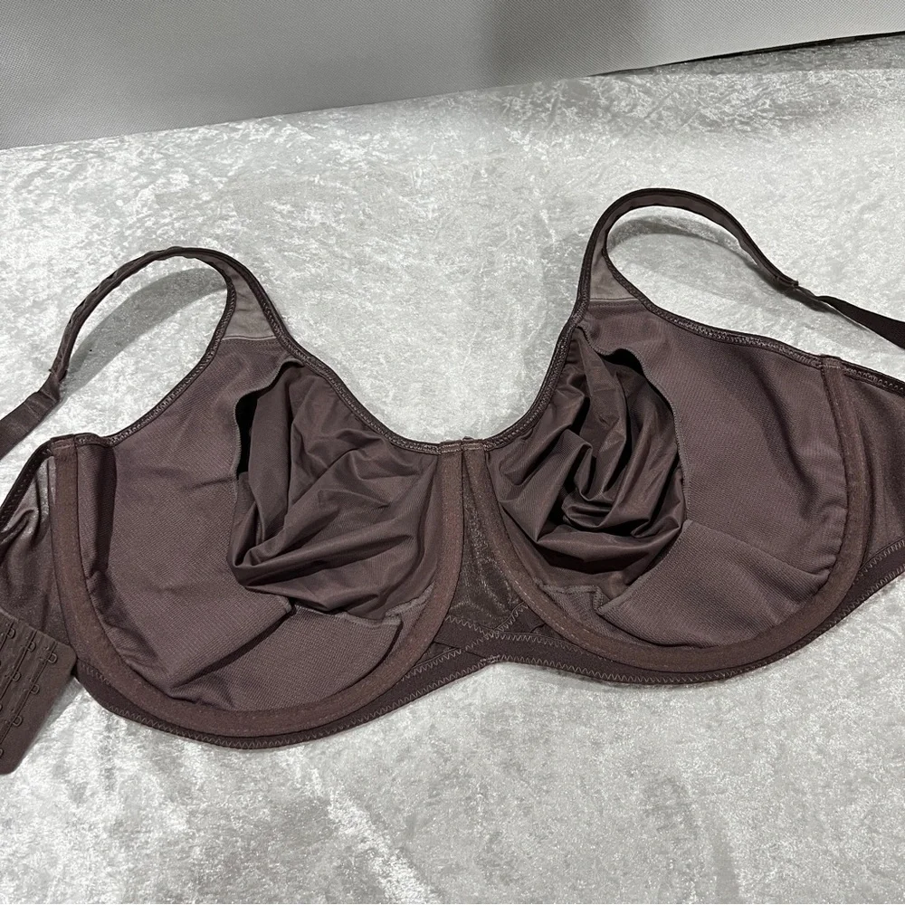 Breezies Wild Rose Seamless Underwire Support Bra -Core Brown Size 46DDD - Picture 3 of 11